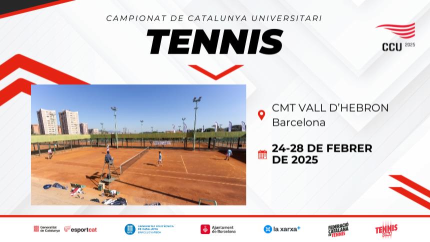 Tot a punt per al Campionat de Catalunya Universitari de Tennis Individual i Dobles!